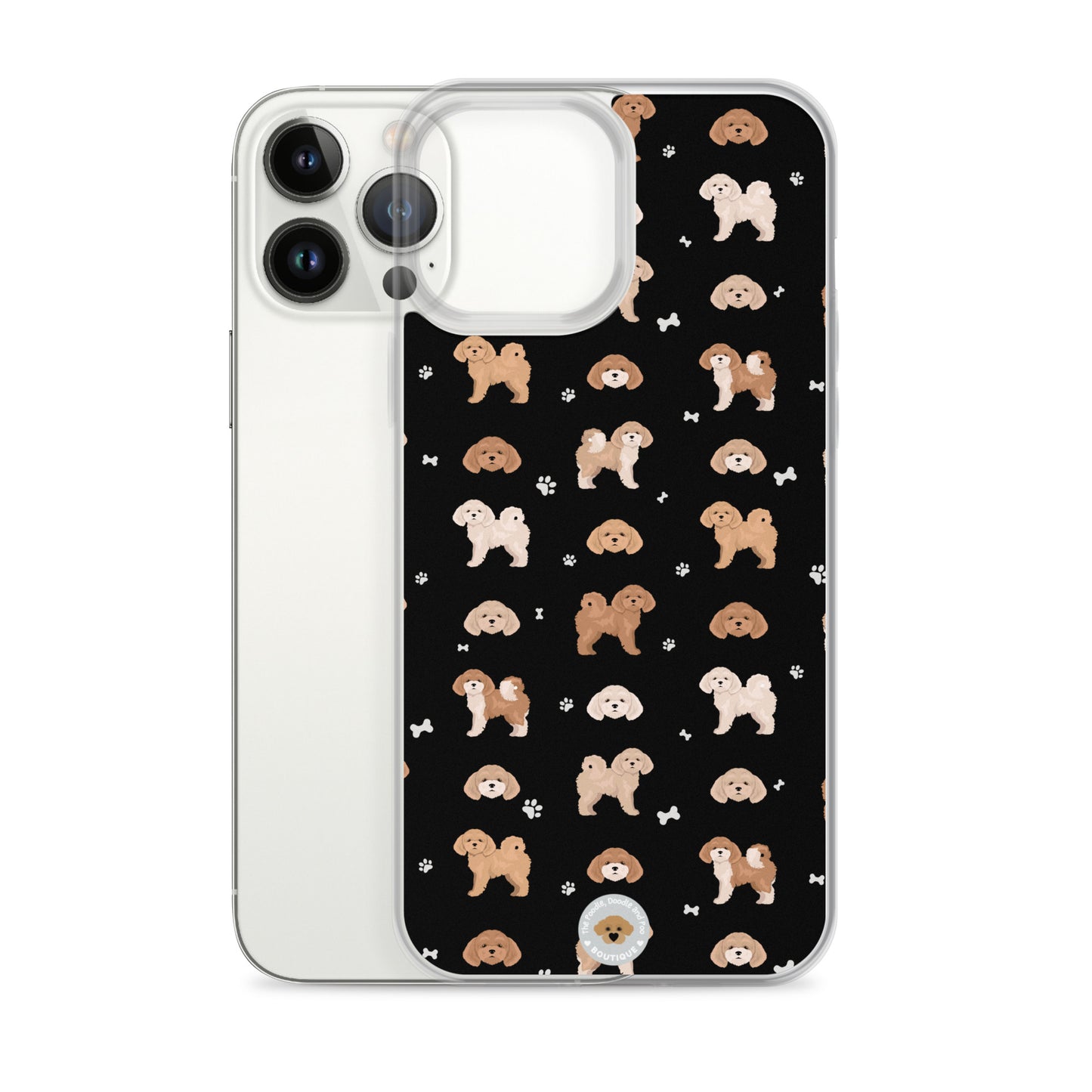 Poochon Clear Case for iPhone® - black