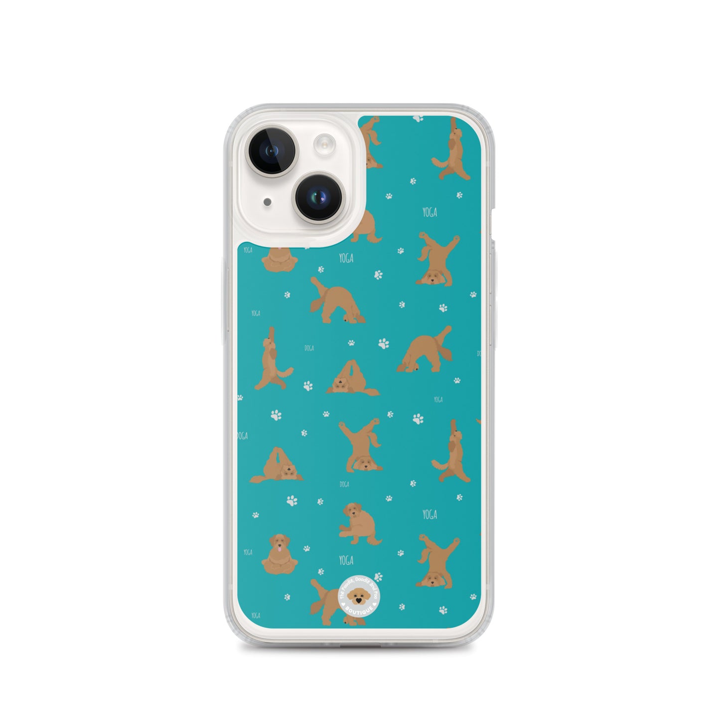 "Yoga Doodles" Clear Case for iPhone® - teal