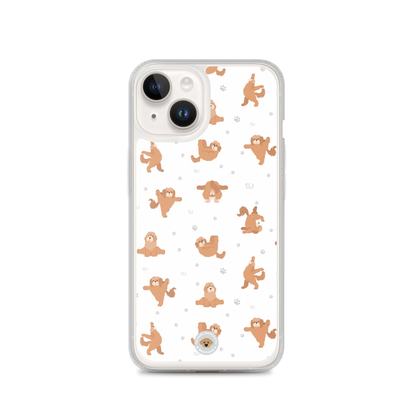"Yoga Poos" Clear Case for iPhone® - white