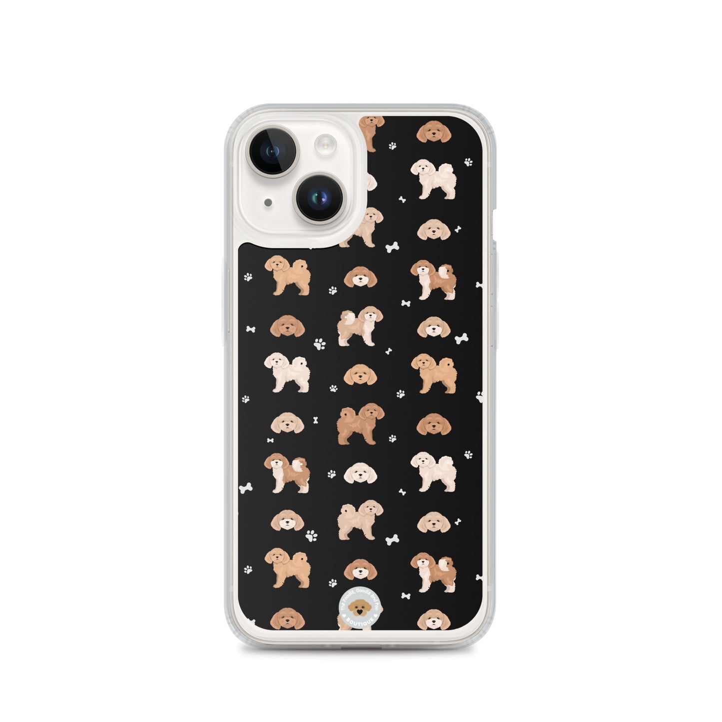 Poochon Clear Case for iPhone® - black