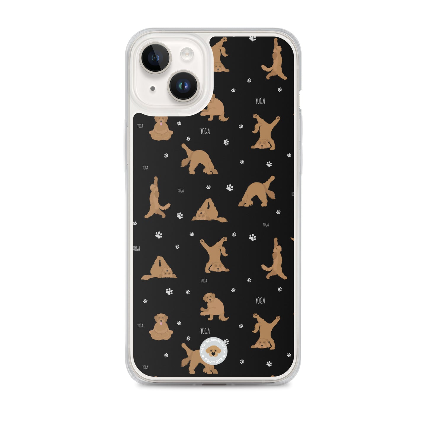 "Yoga Doodles" Clear Case for iPhone® - black