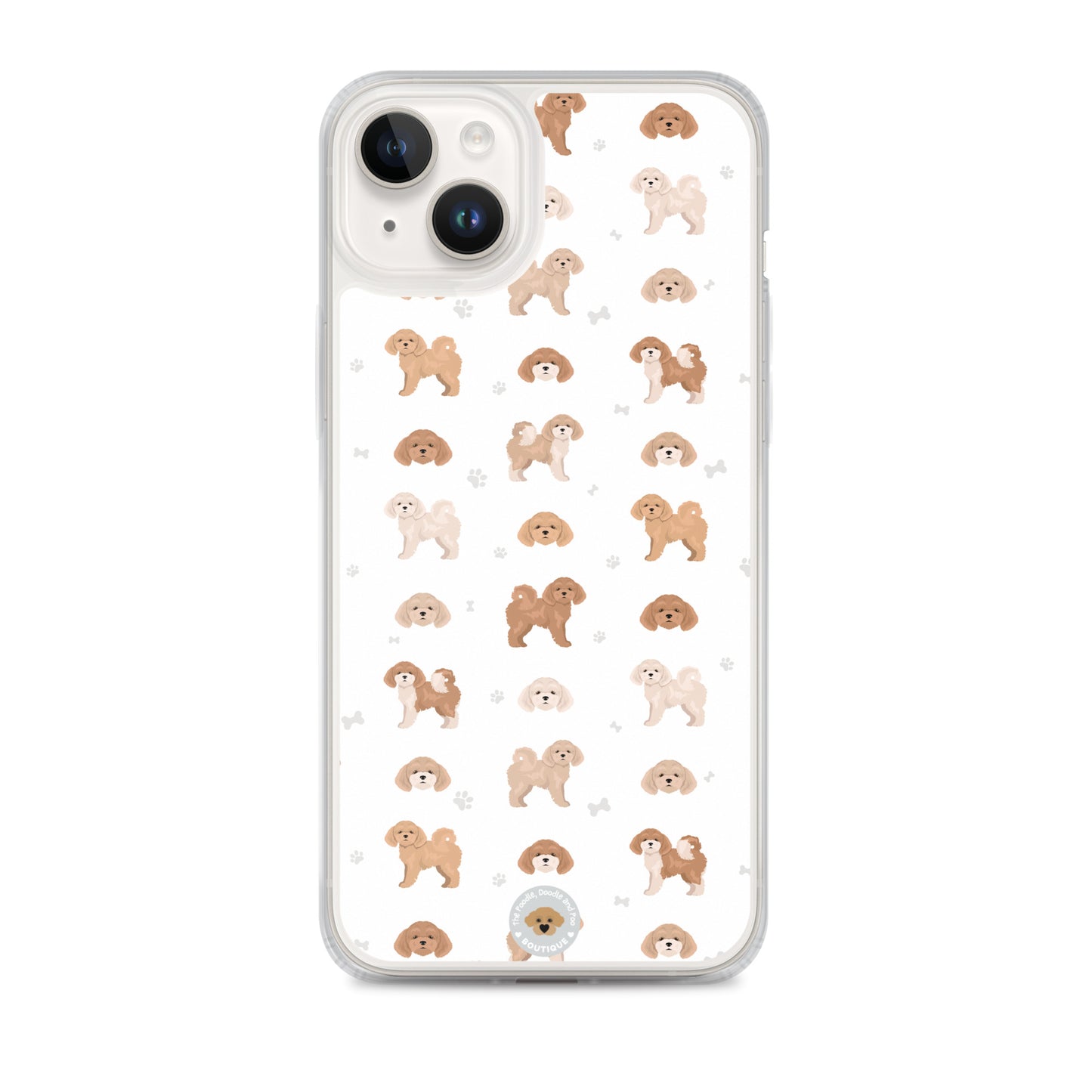 Poochon Clear Case for iPhone® - white