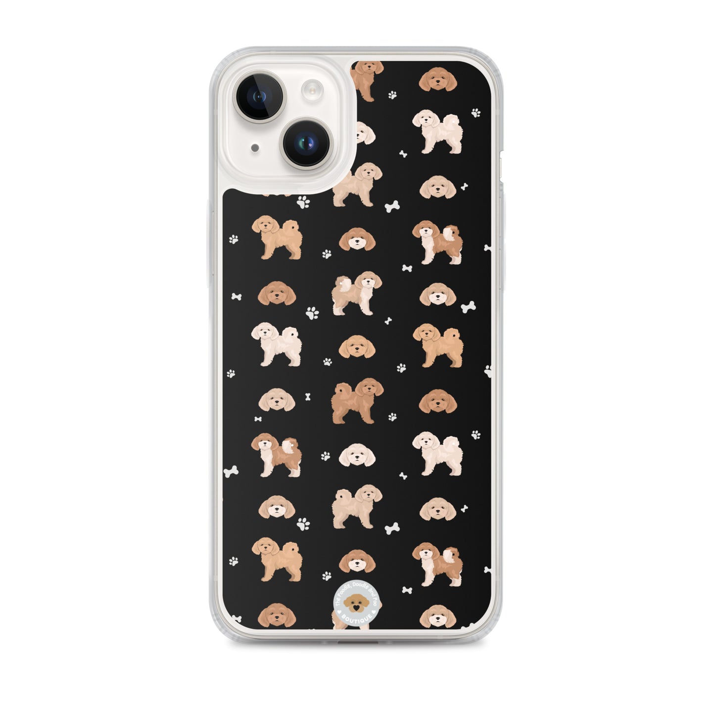 Poochon Clear Case for iPhone® - black