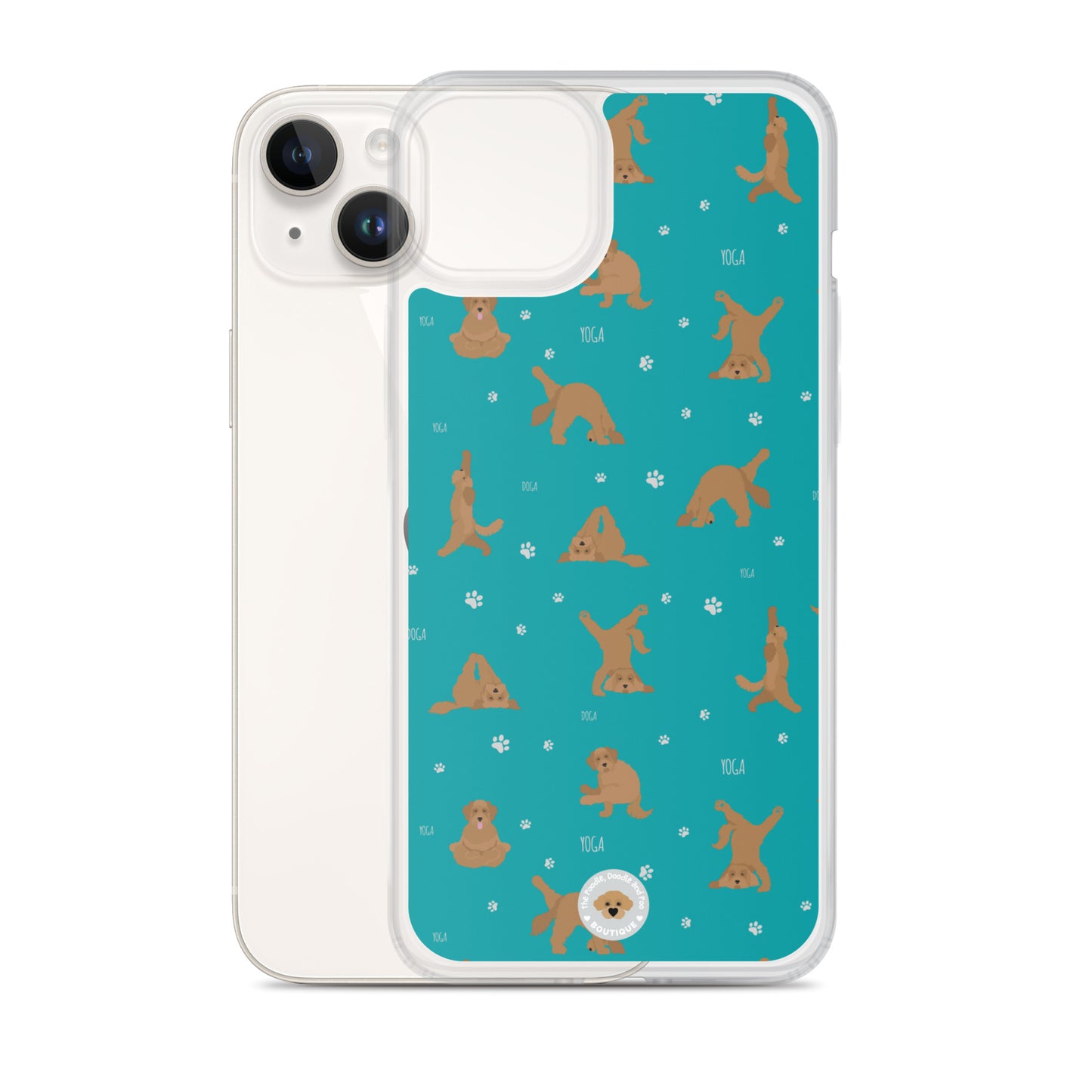 "Yoga Doodles" Clear Case for iPhone® - teal