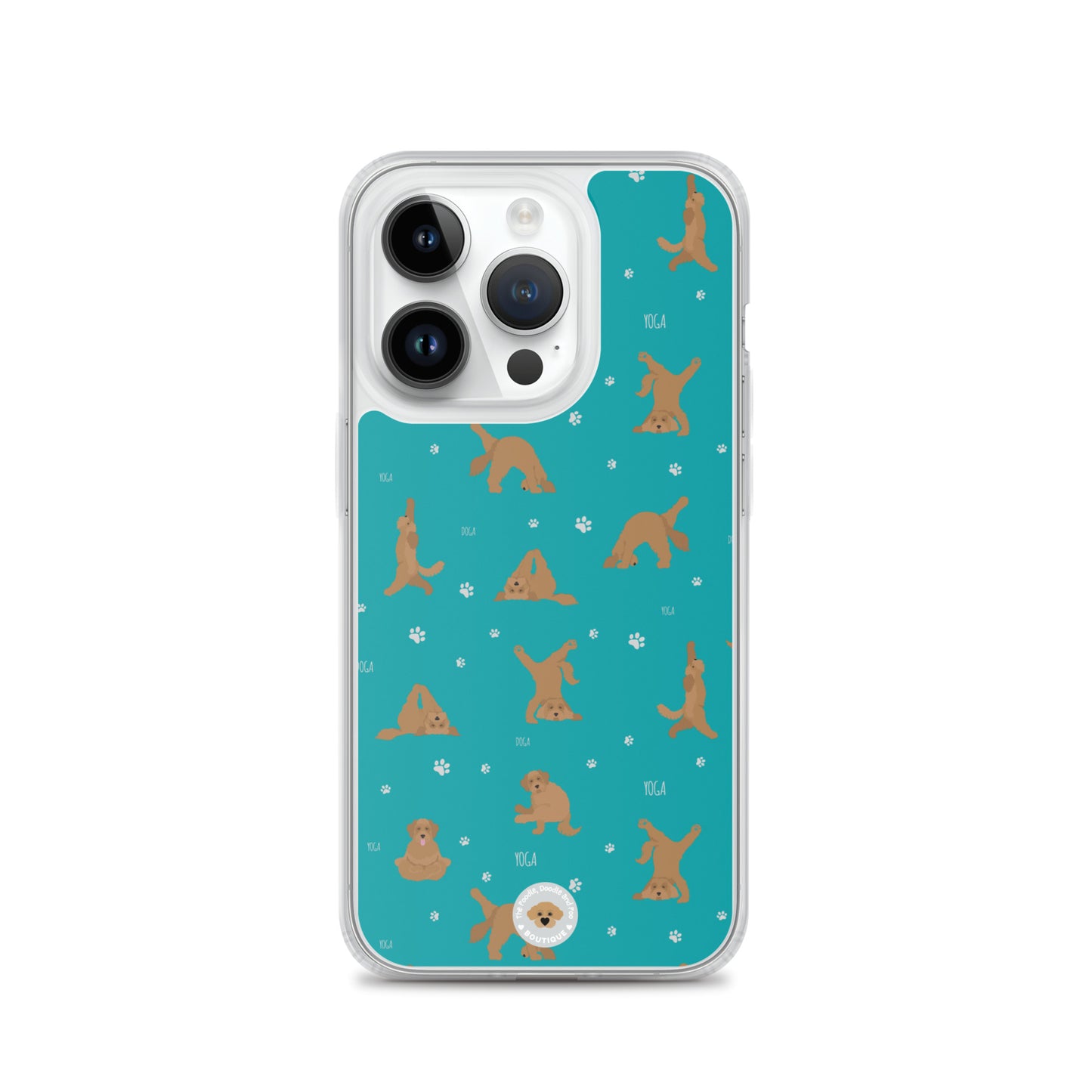 "Yoga Doodles" Clear Case for iPhone® - teal