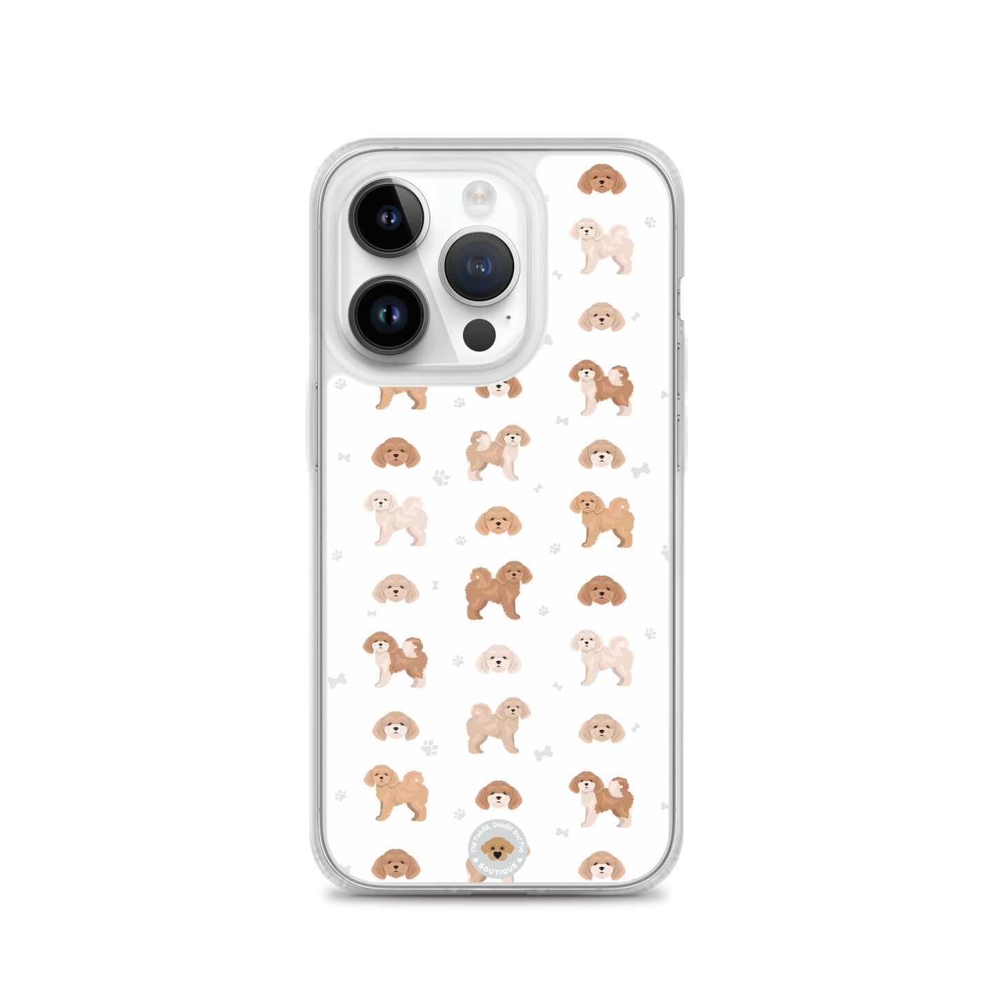 Poochon Clear Case for iPhone® - white