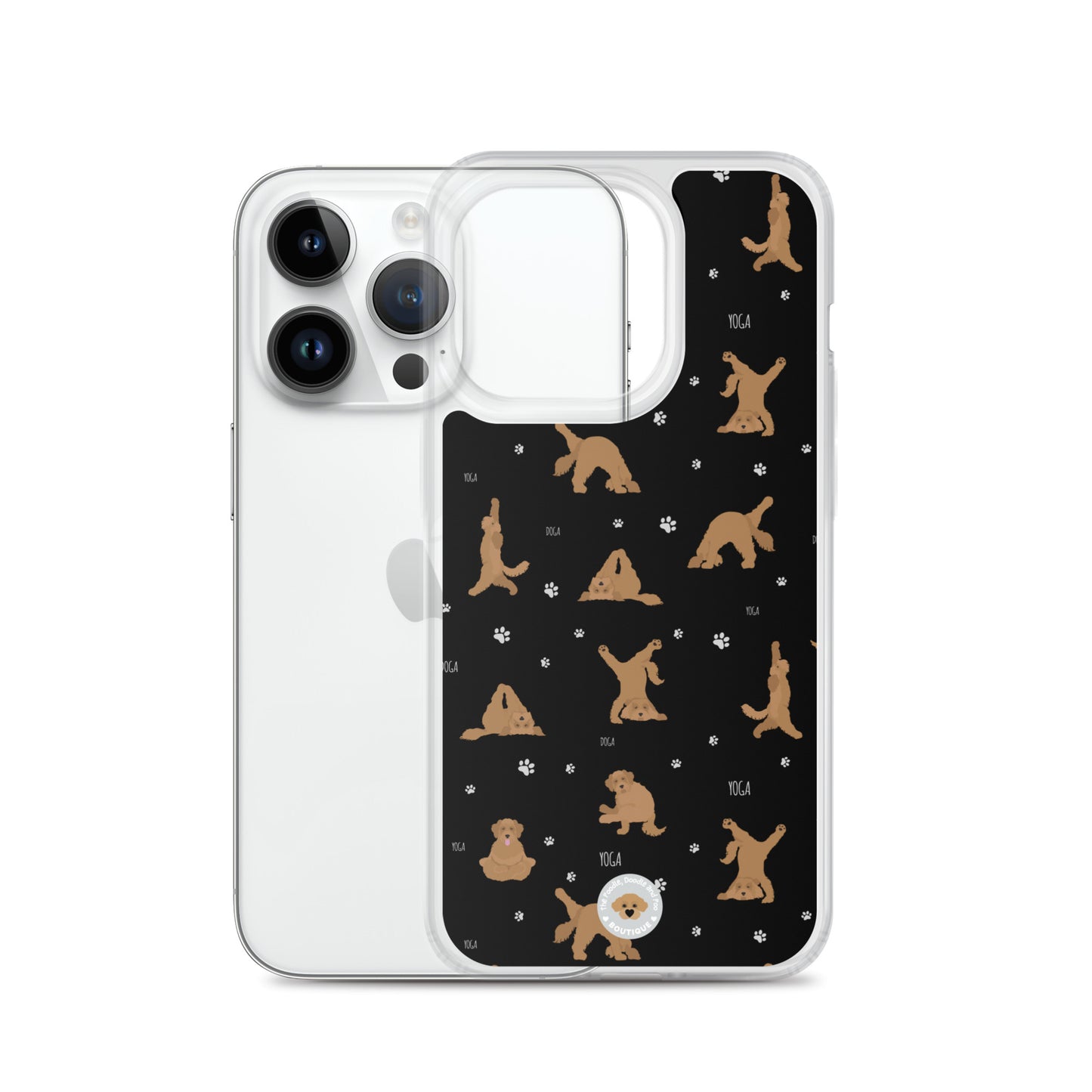 "Yoga Doodles" Clear Case for iPhone® - black