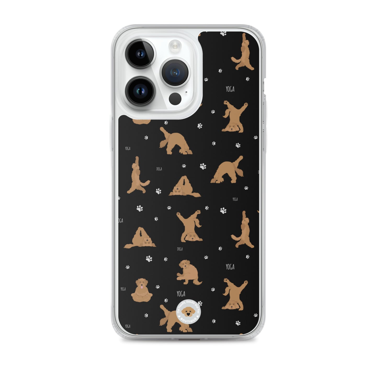 "Yoga Doodles" Clear Case for iPhone® - black