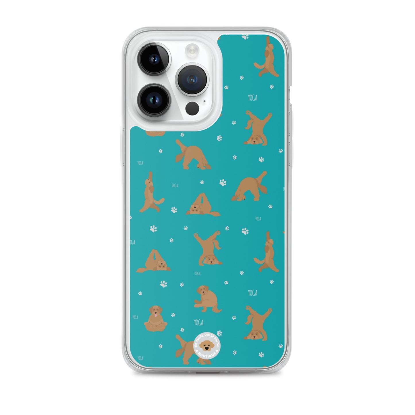 "Yoga Doodles" Clear Case for iPhone® - teal