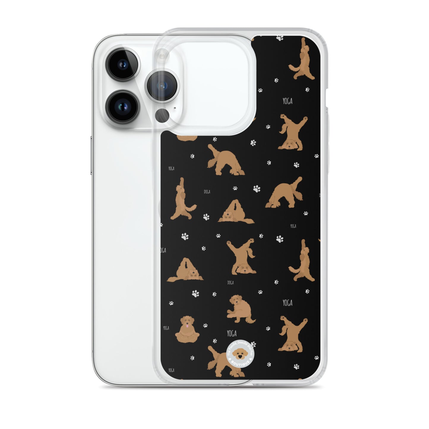 "Yoga Doodles" Clear Case for iPhone® - black