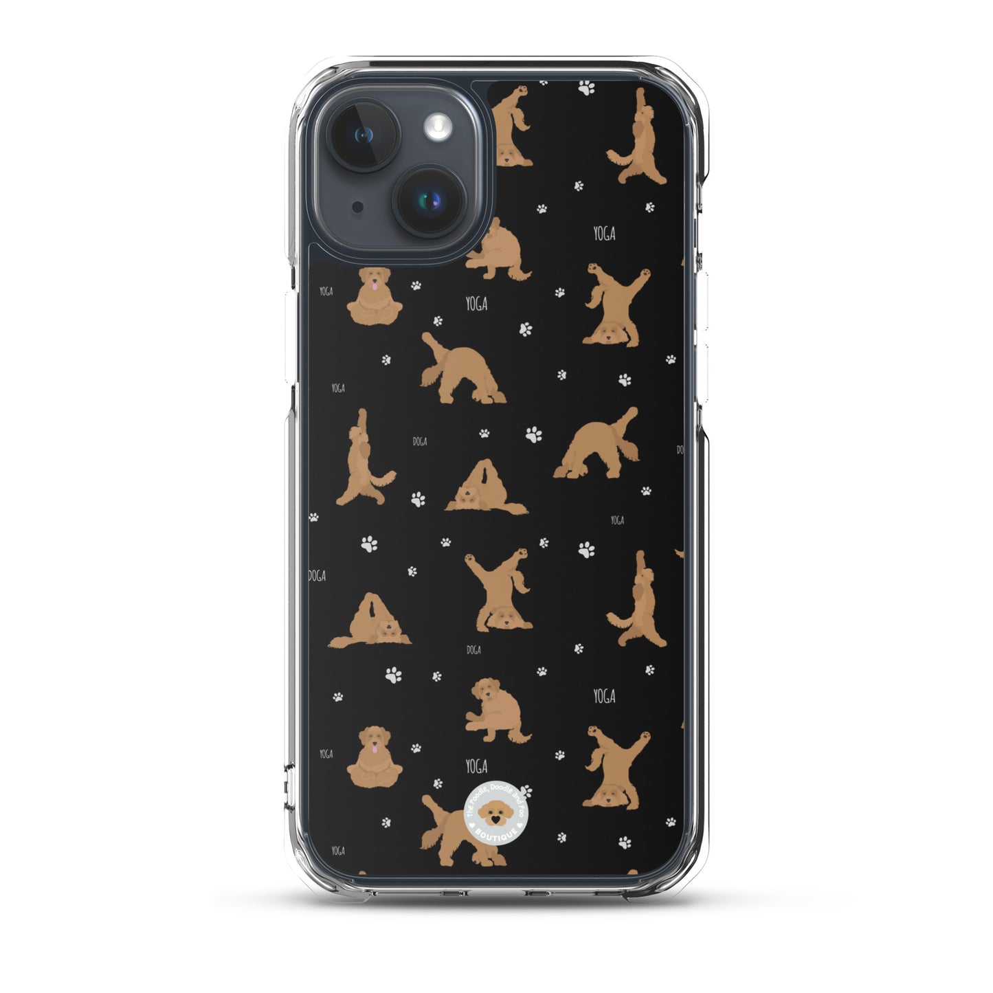 "Yoga Doodles" Clear Case for iPhone® - black