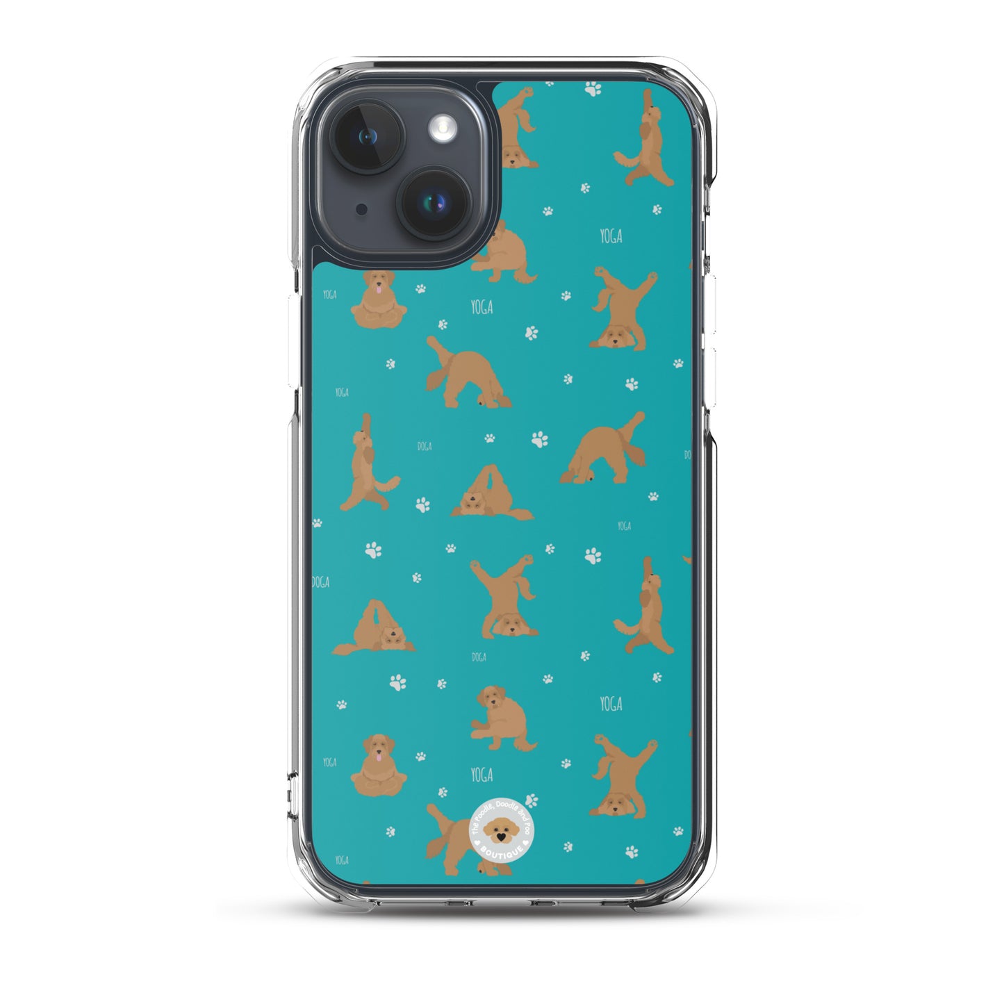 "Yoga Doodles" Clear Case for iPhone® - teal