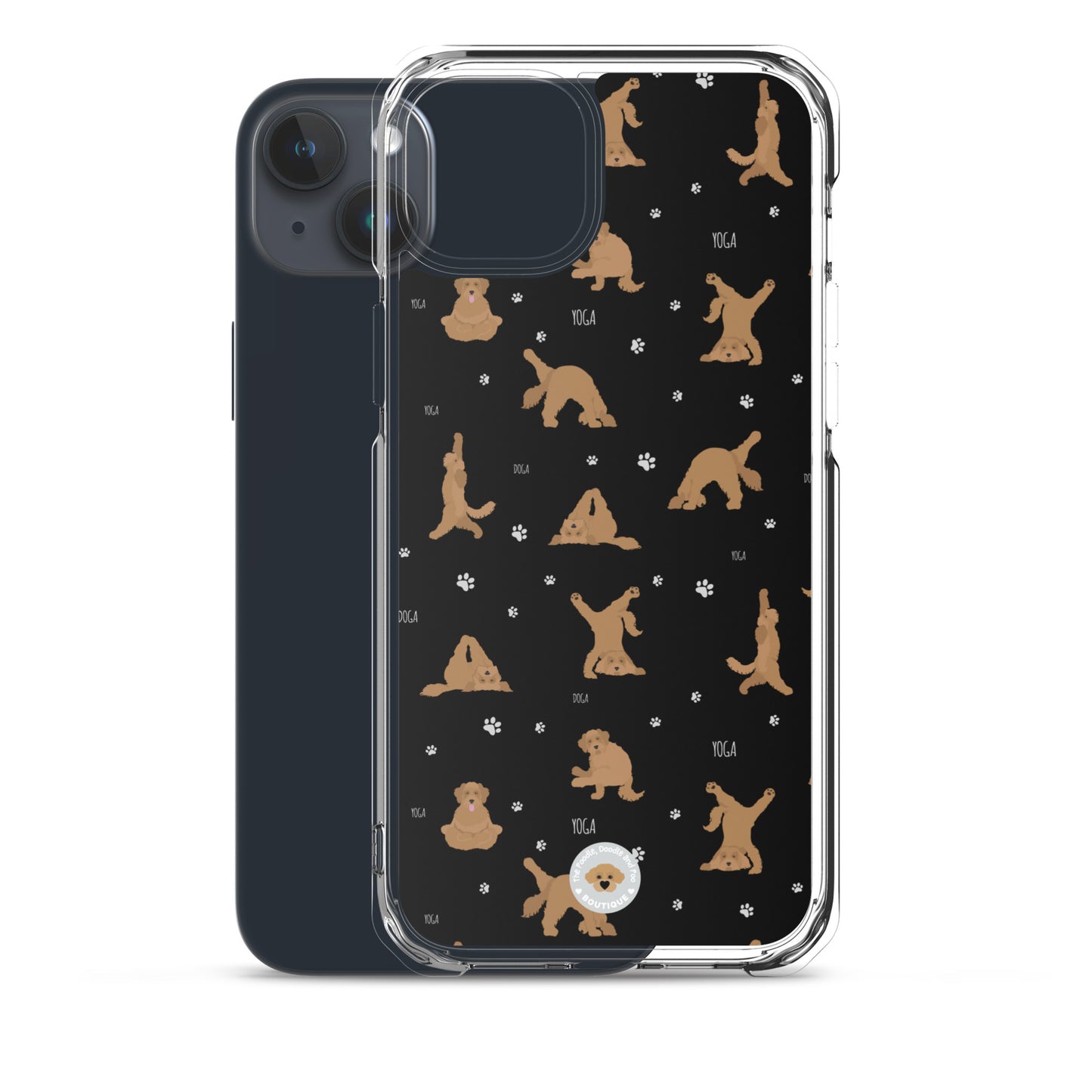 "Yoga Doodles" Clear Case for iPhone® - black