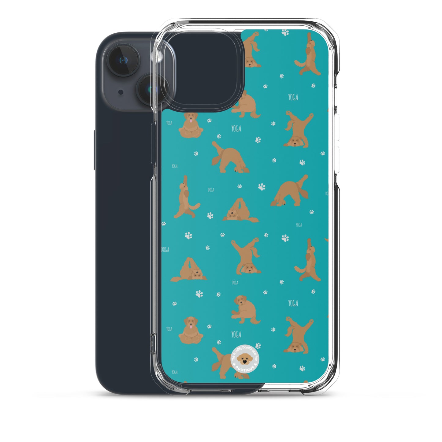 "Yoga Doodles" Clear Case for iPhone® - teal