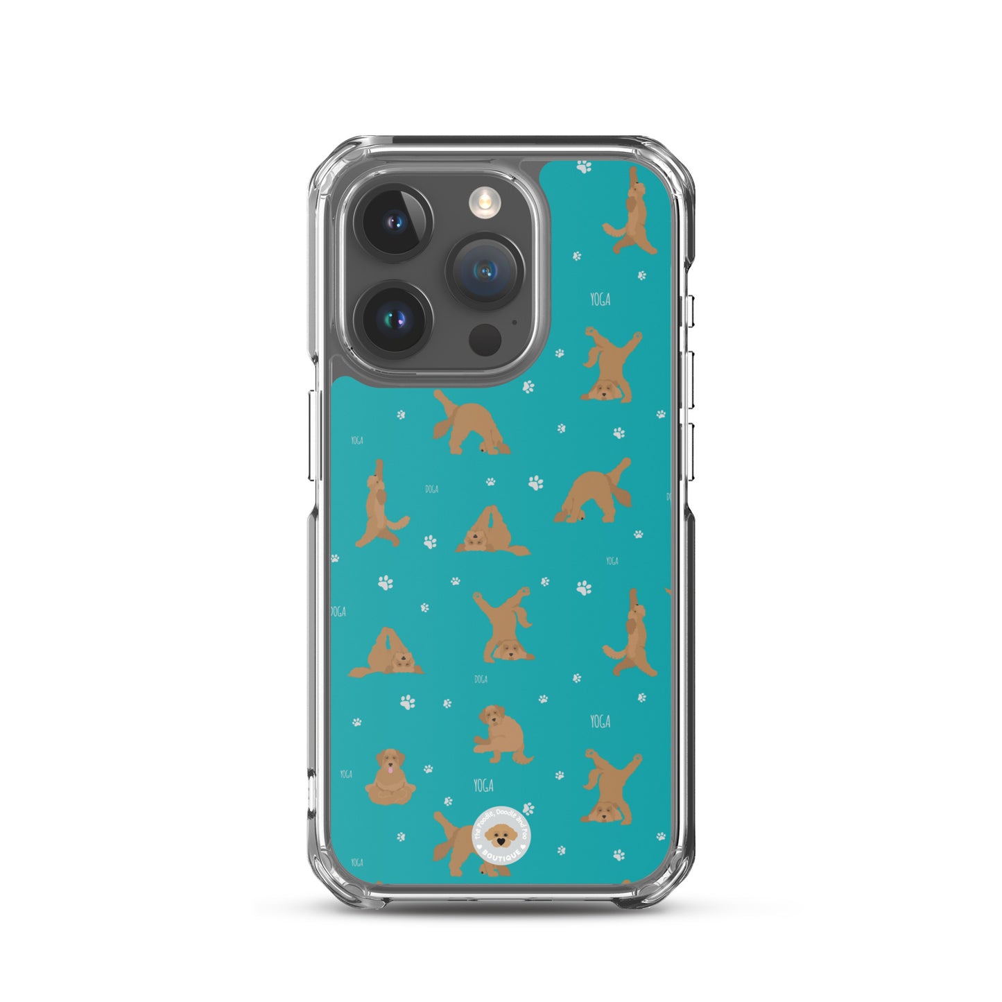 "Yoga Doodles" Clear Case for iPhone® - teal