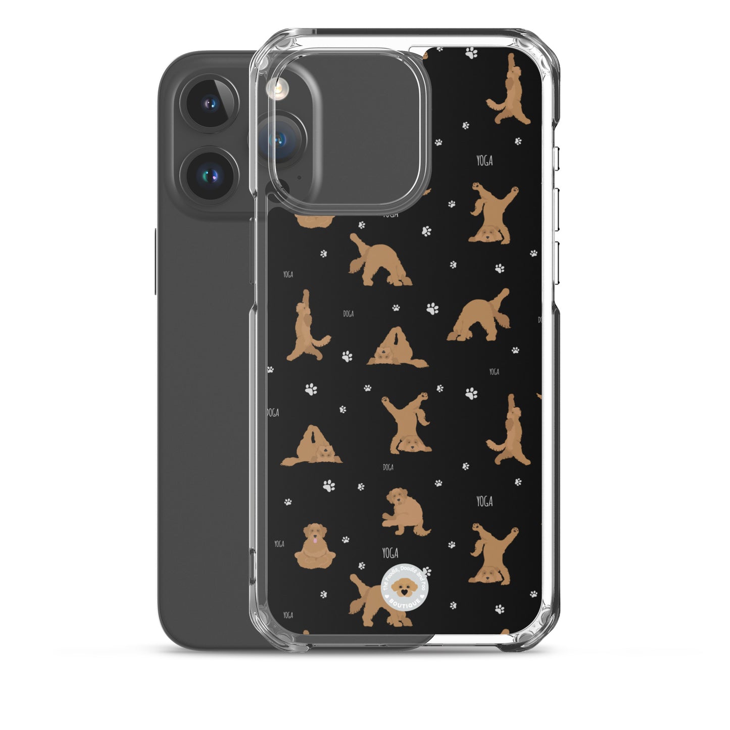 "Yoga Doodles" Clear Case for iPhone® - black