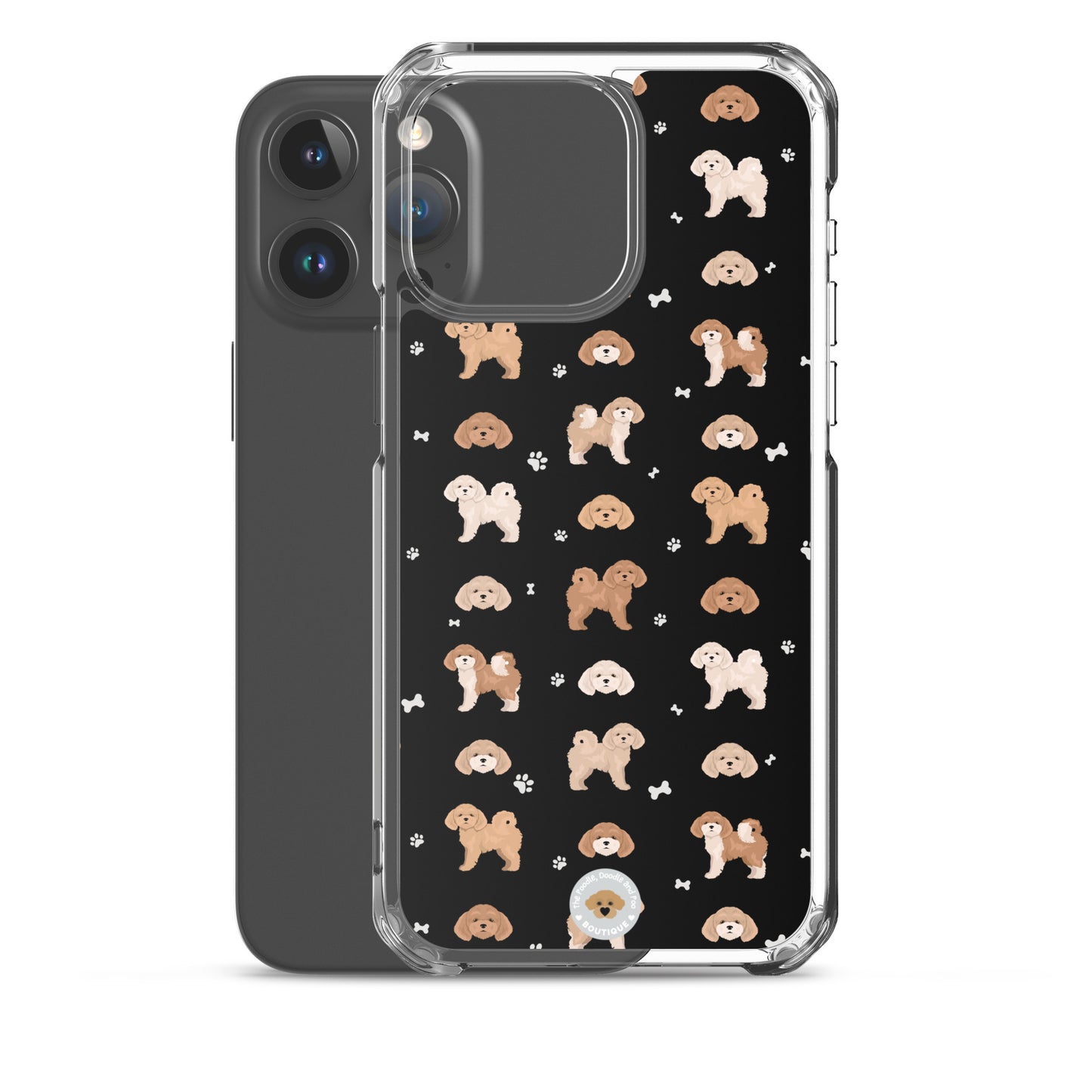 Poochon Clear Case for iPhone® - black