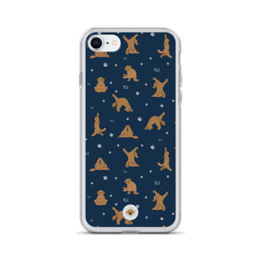 "Yoga Doodles" Clear Case for iPhone® - navy