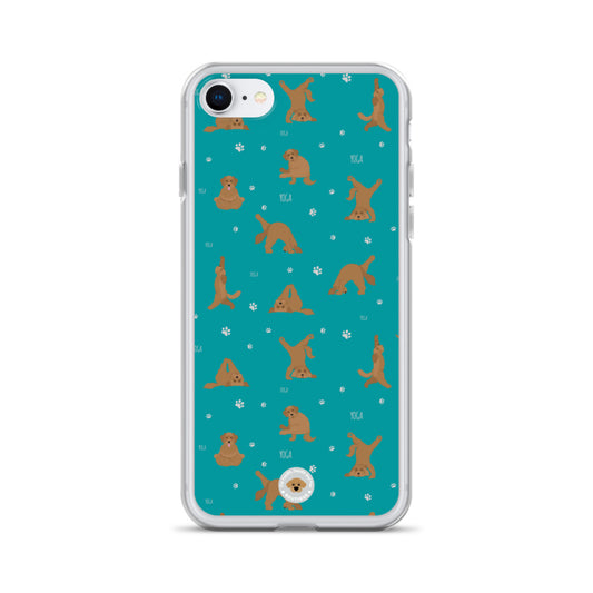 "Yoga Doodles" Clear Case for iPhone® - teal