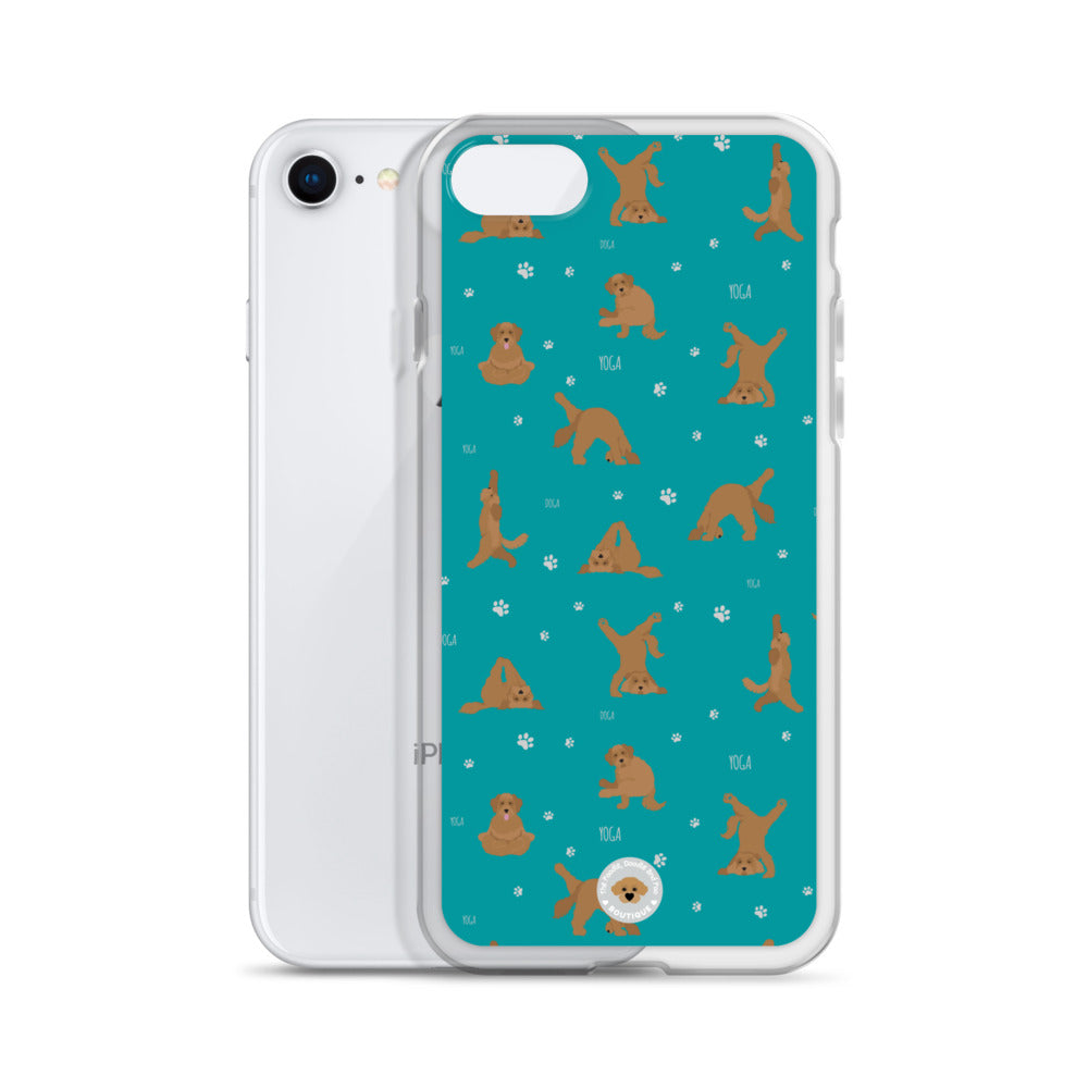 "Yoga Doodles" Clear Case for iPhone® - teal