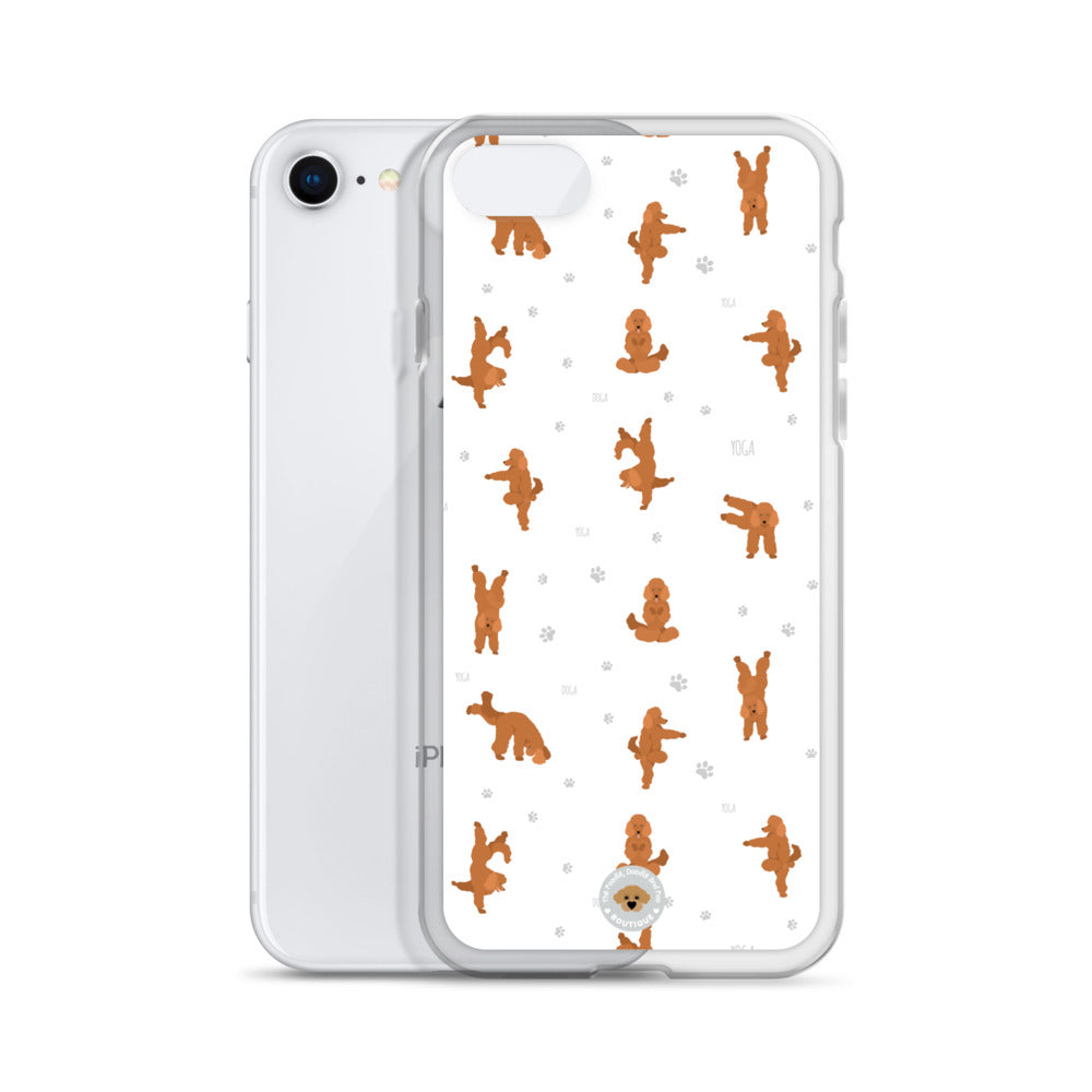 "Yoga Poodles" Clear Case for iPhone® - white