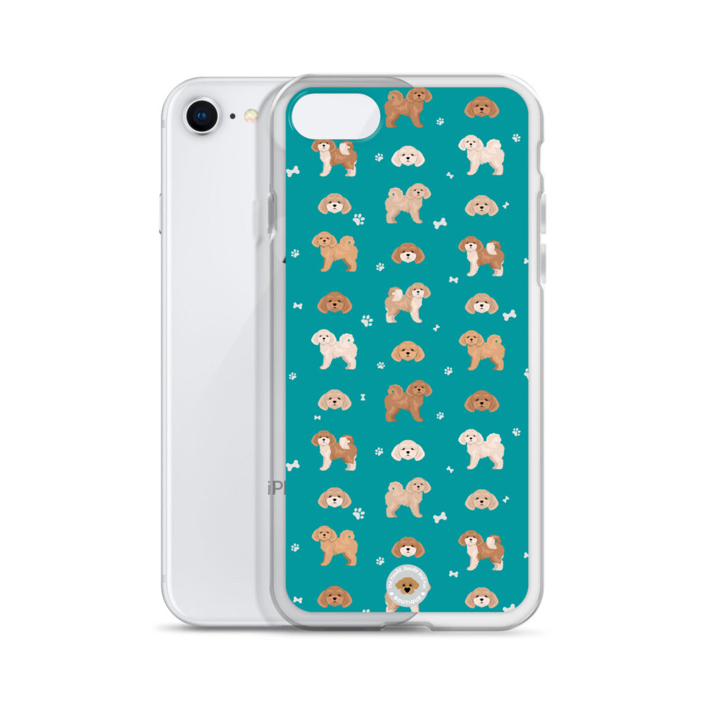 Poochon Clear Case for iPhone® - teal