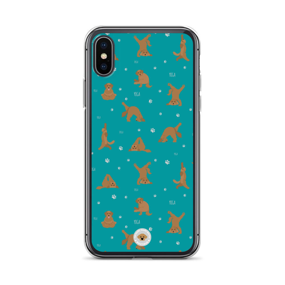 "Yoga Doodles" Clear Case for iPhone® - teal