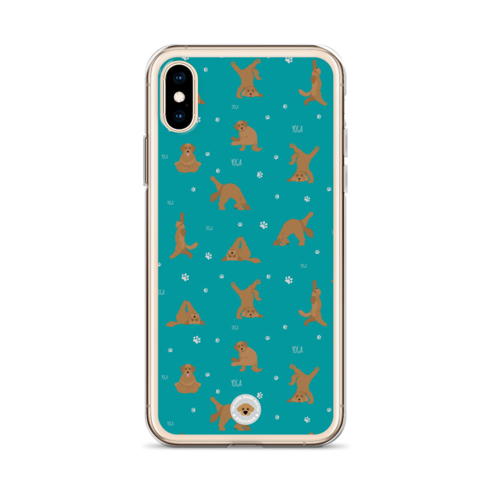 "Yoga Doodles" Clear Case for iPhone® - teal