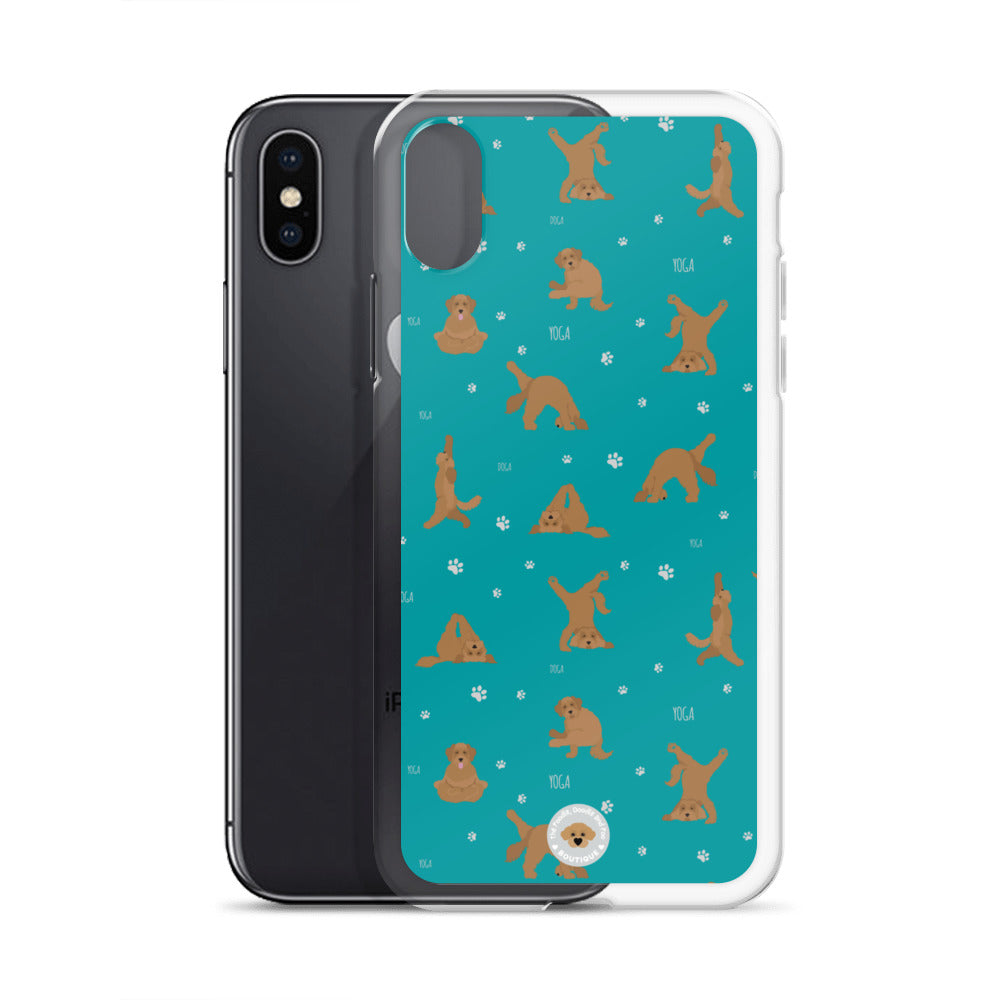 "Yoga Doodles" Clear Case for iPhone® - teal