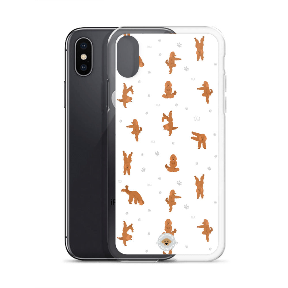 "Yoga Poodles" Clear Case for iPhone® - white