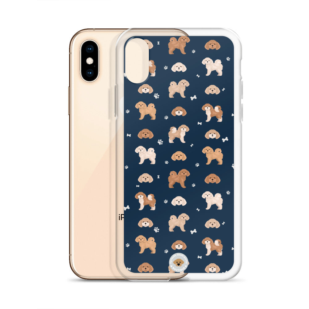 Poochon Clear Case for iPhone® - navy