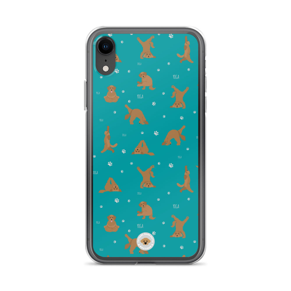 "Yoga Doodles" Clear Case for iPhone® - teal