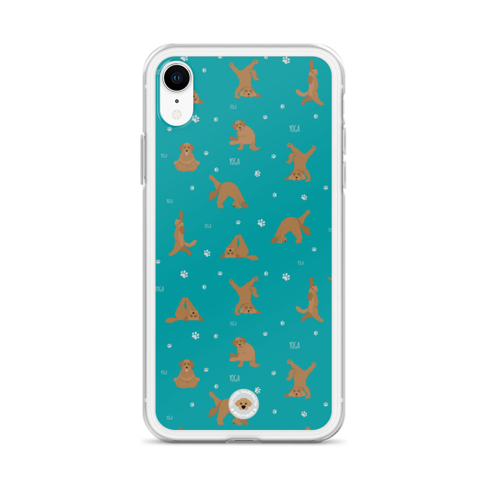 "Yoga Doodles" Clear Case for iPhone® - teal