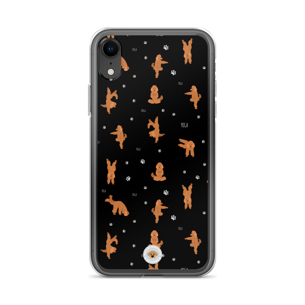 "Yoga Poodles" Clear Case for iPhone® - black