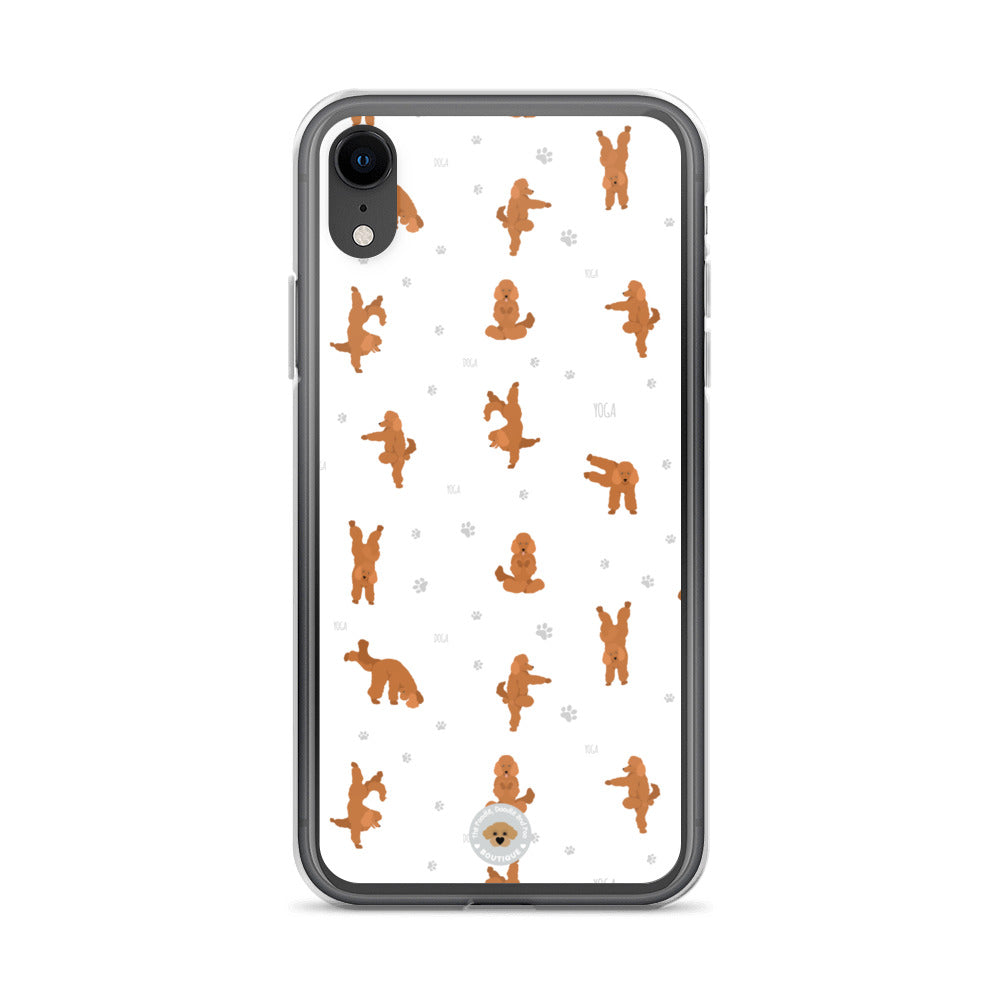 "Yoga Poodles" Clear Case for iPhone® - white