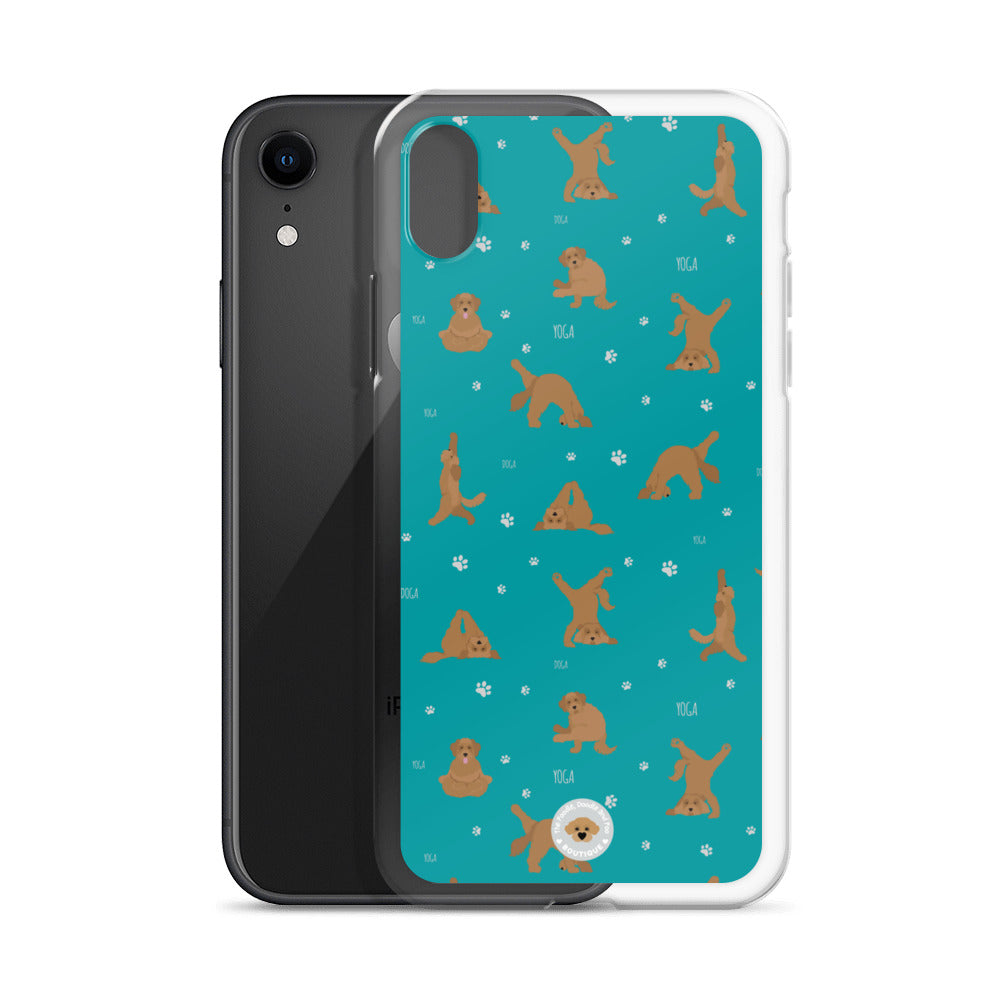 "Yoga Doodles" Clear Case for iPhone® - teal