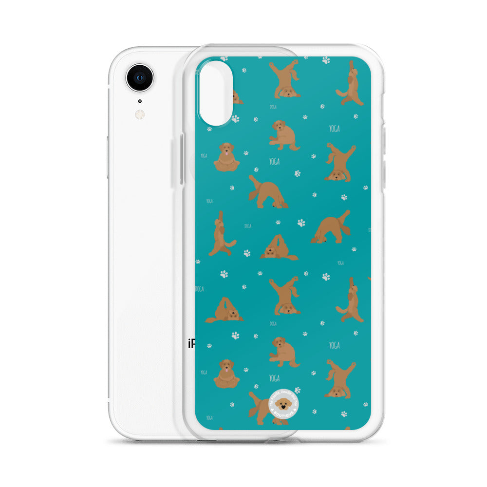 "Yoga Doodles" Clear Case for iPhone® - teal