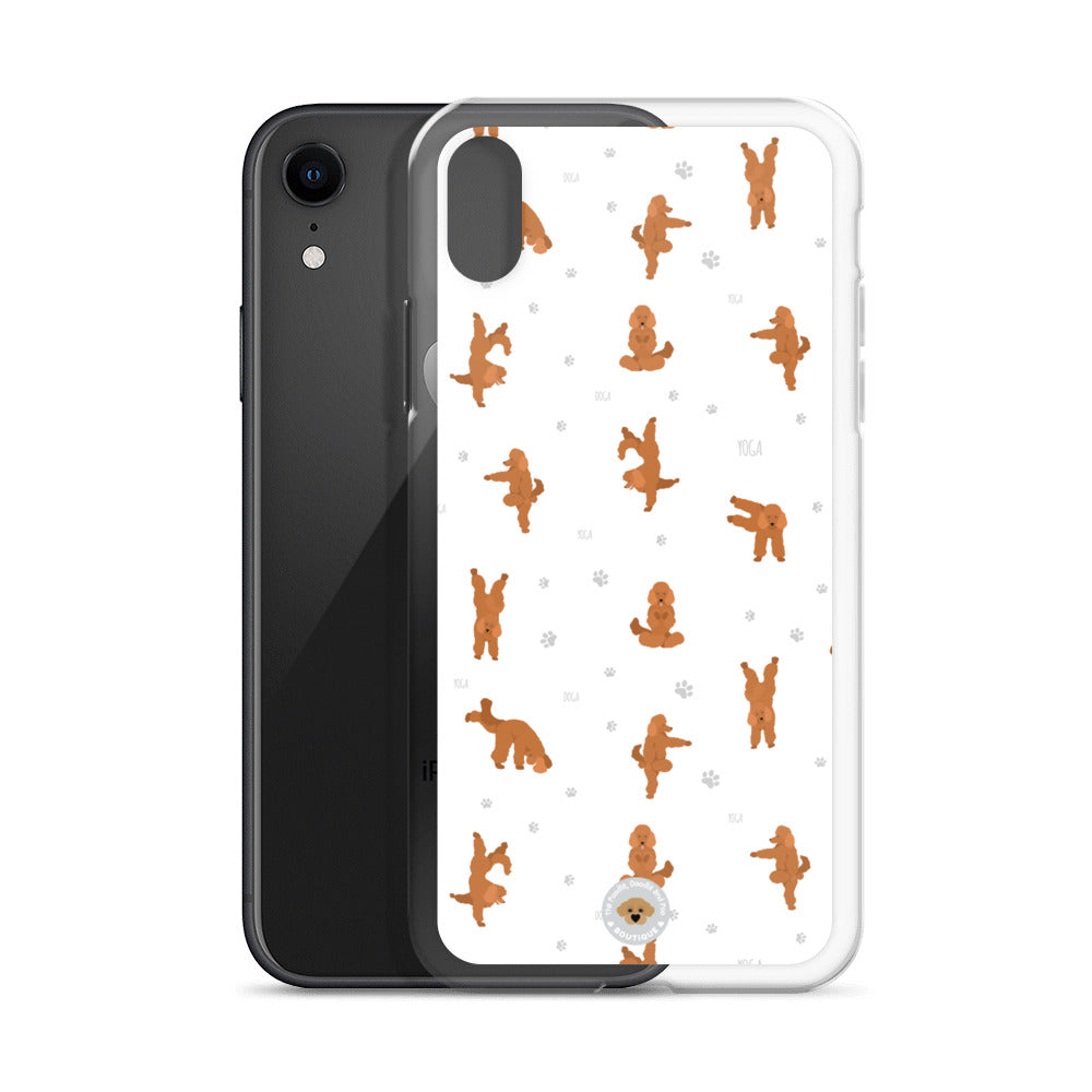 "Yoga Poodles" Clear Case for iPhone® - white