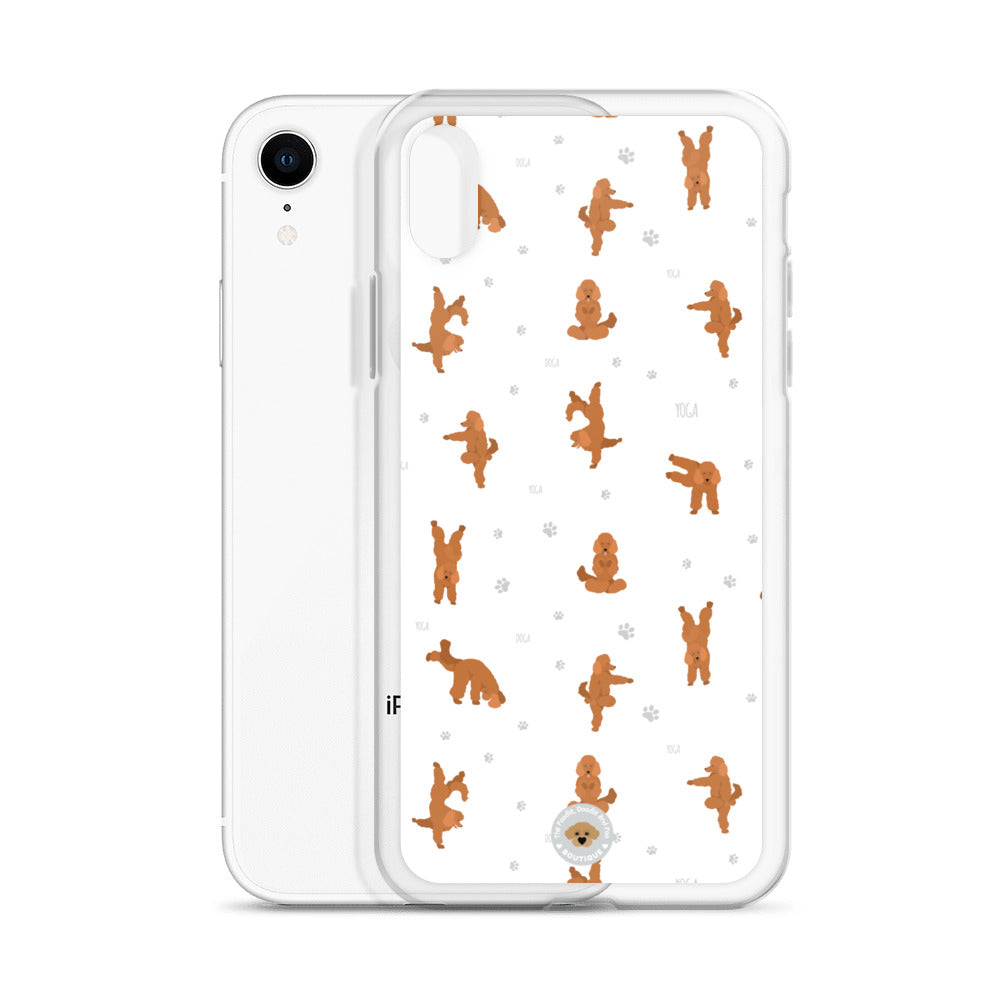 "Yoga Poodles" Clear Case for iPhone® - white