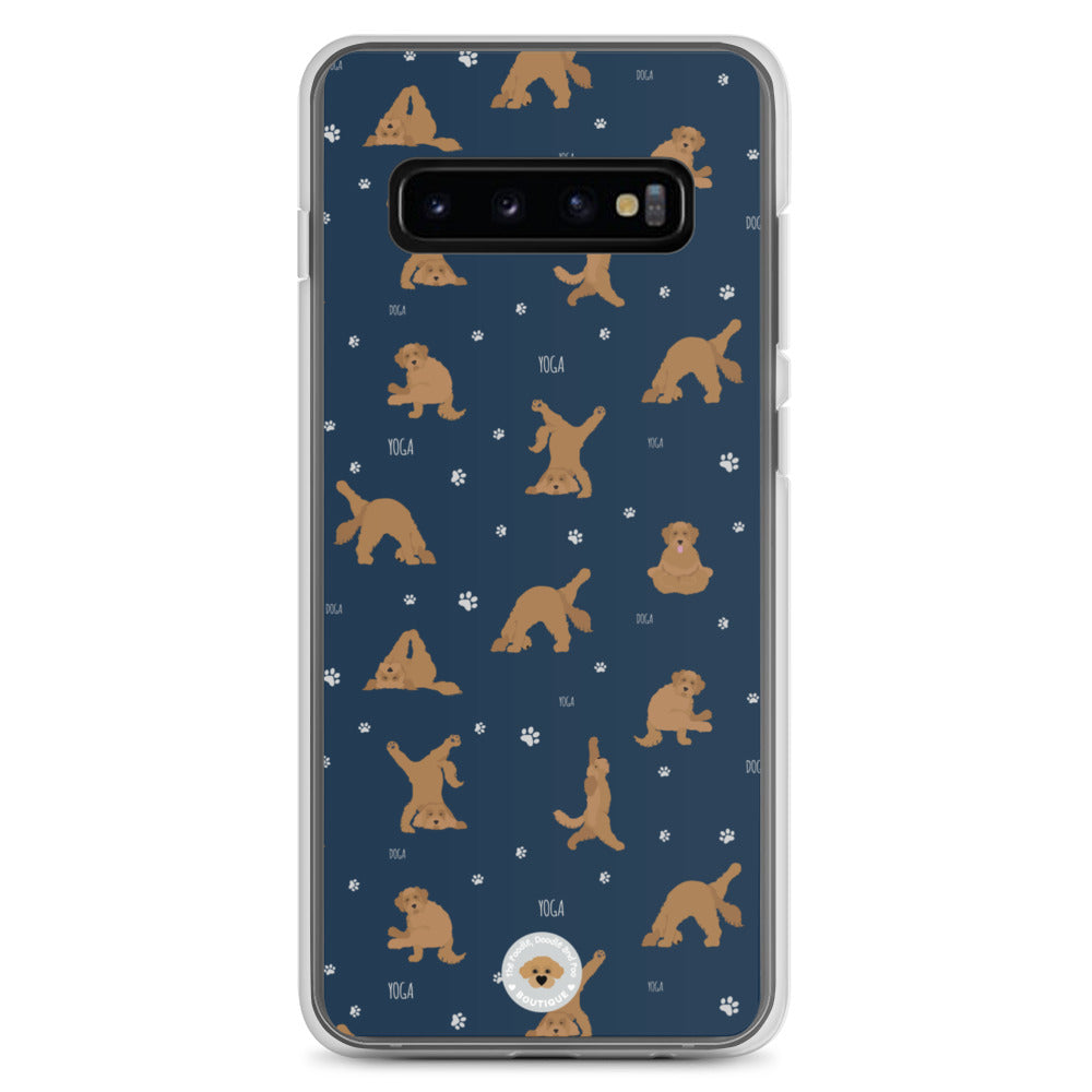 "Yoga Doodles" Clear Case for Samsung® - navy