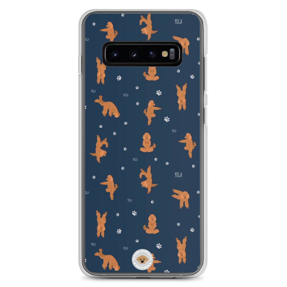 "Yoga Poodles" Clear Case for Samsung® - navy