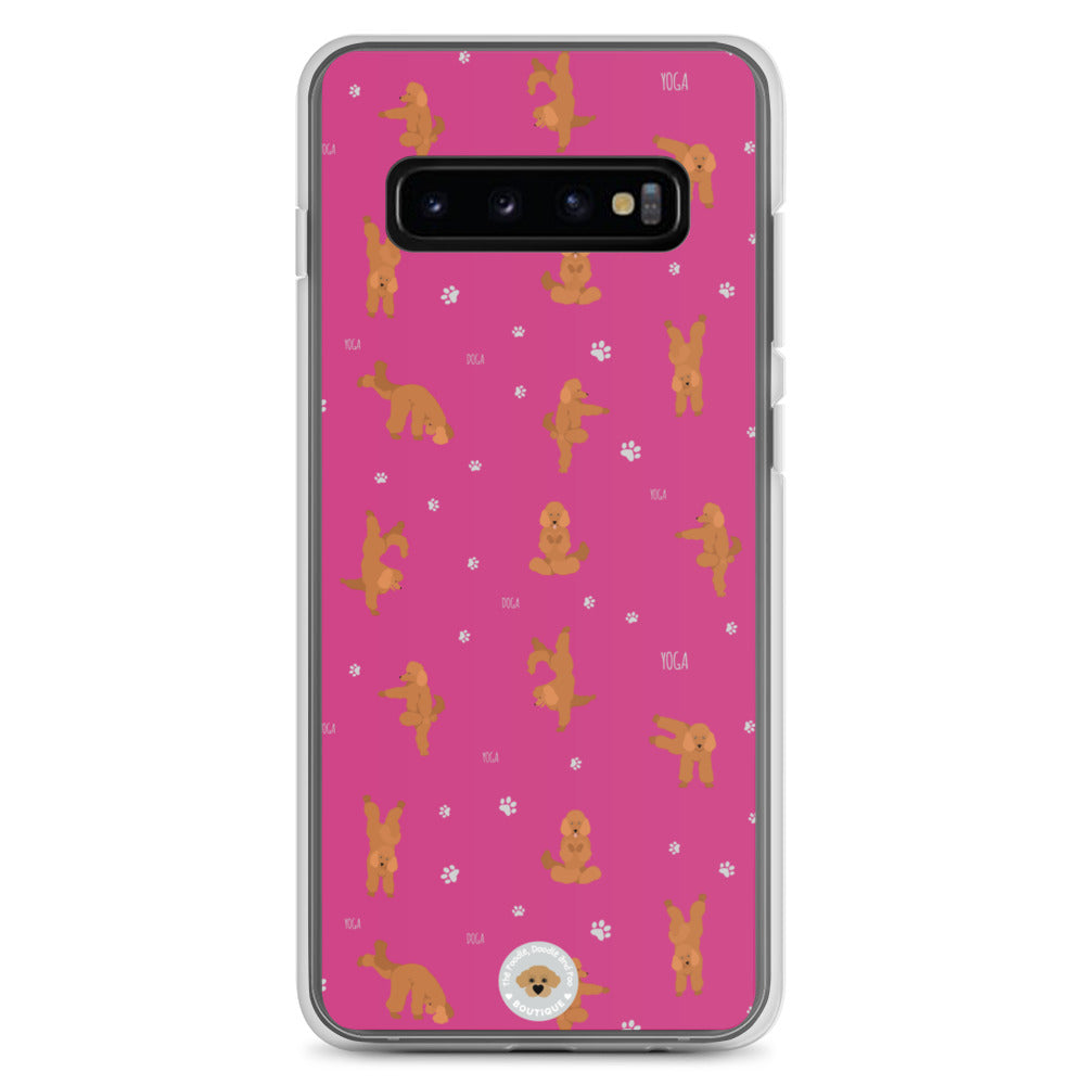 "Yoga Poodles" Clear Case for Samsung® - pink