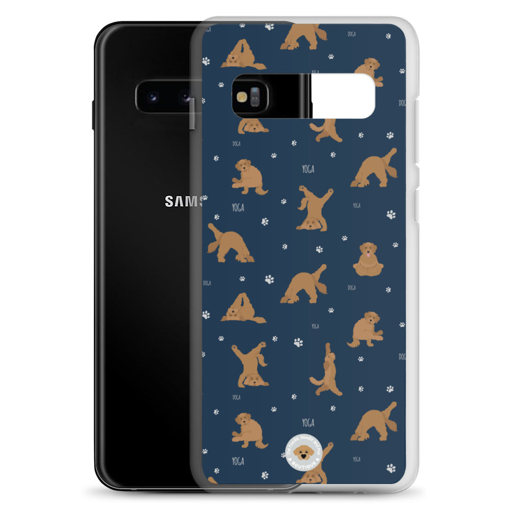 "Yoga Doodles" Clear Case for Samsung® - navy