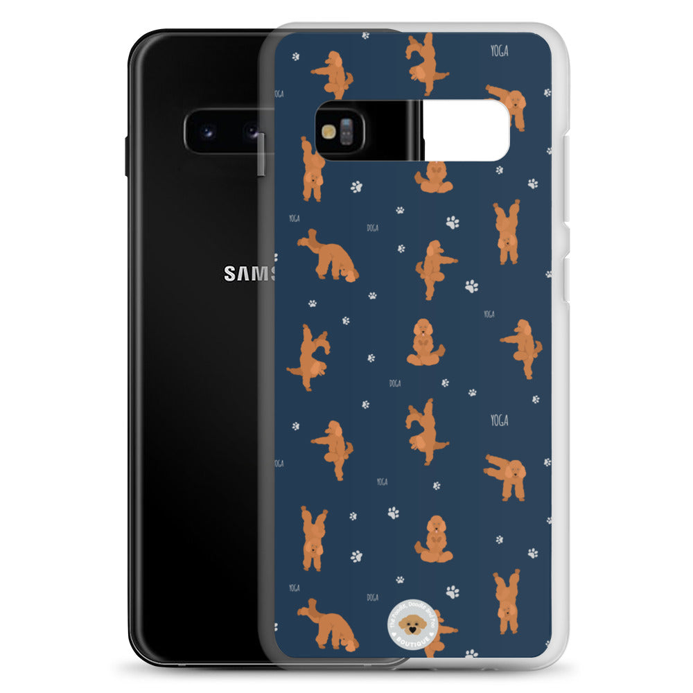 "Yoga Poodles" Clear Case for Samsung® - navy