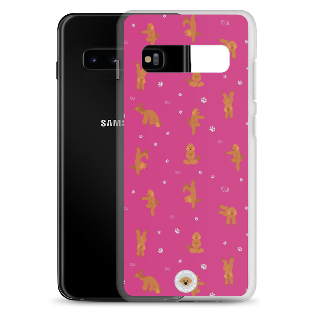 "Yoga Poodles" Clear Case for Samsung® - pink