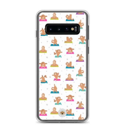 "Yoga Poos" Clear Case for Samsung® - multi-coloured on white