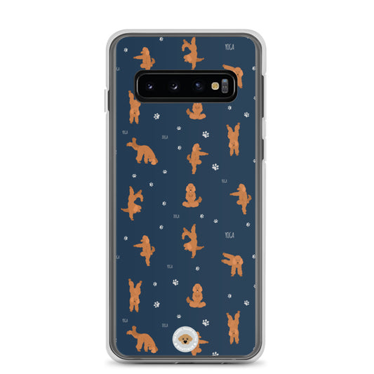 "Yoga Poodles" Clear Case for Samsung® - navy