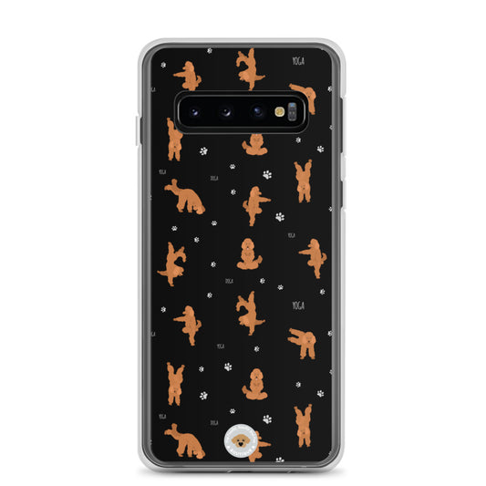 "Yoga Poodles"  Clear Case for Samsung® - black