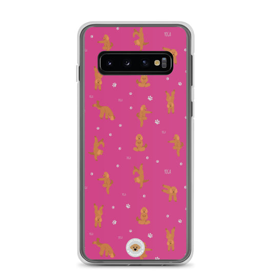 "Yoga Poodles" Clear Case for Samsung® - pink