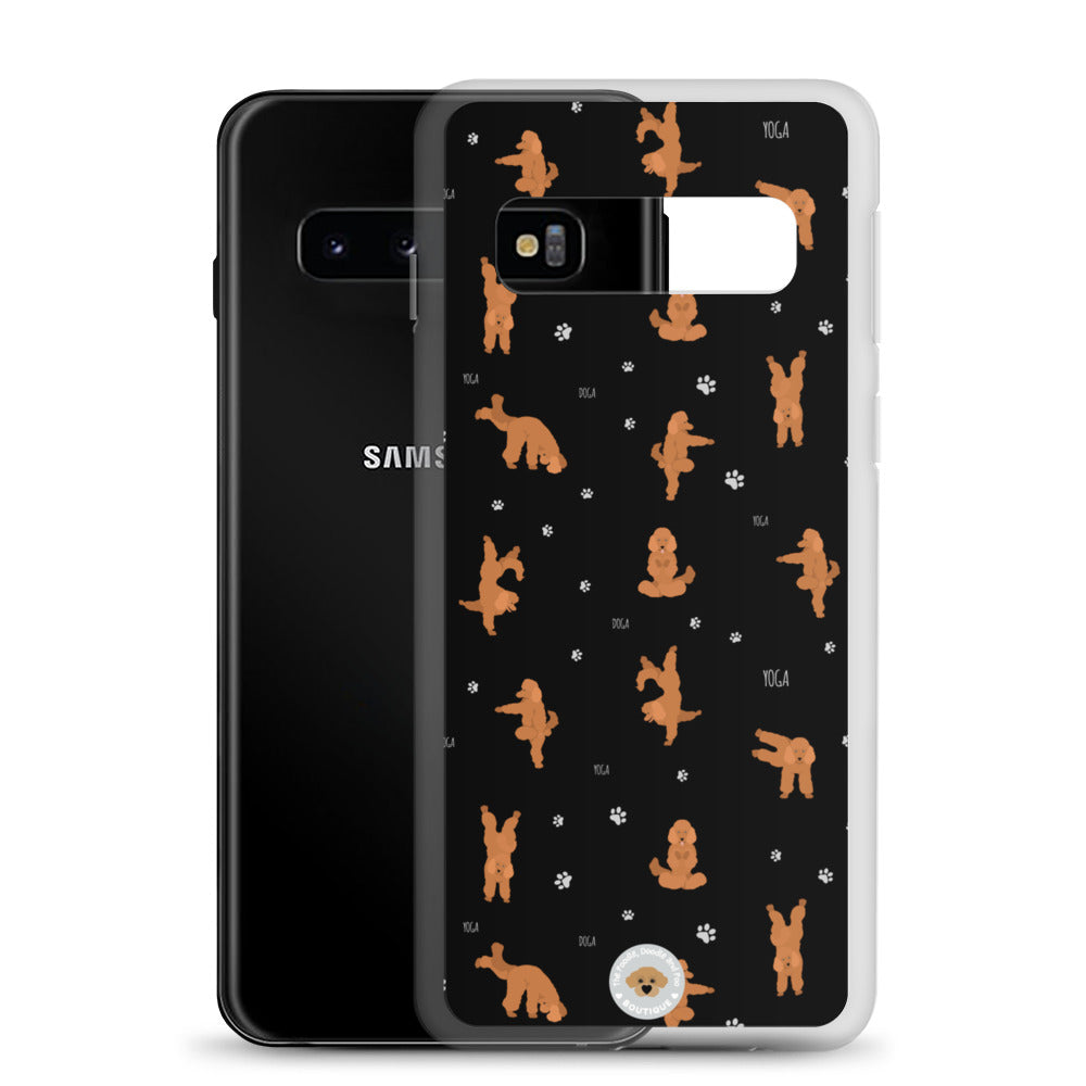 "Yoga Poodles"  Clear Case for Samsung® - black